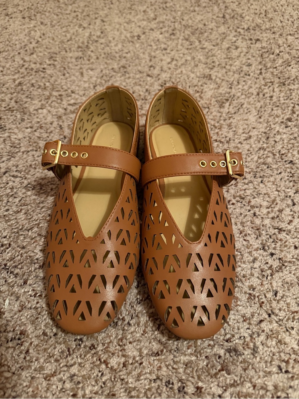 Ann Taylor Mary Jane Flats with Cutout Detail